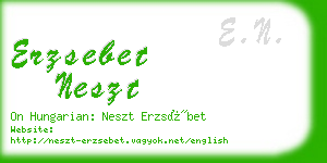 erzsebet neszt business card